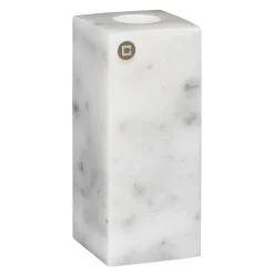 Marmo lysestake 12 cm hvit