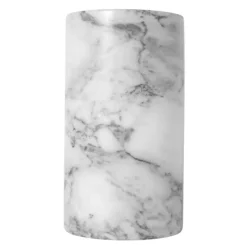 Marmor redskapskrukke 17 cm hvit
