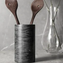 Marmor redskapskrukke 17 cm svart
