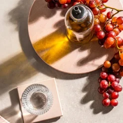 Marmor serveringsbrett 25 cm rosa