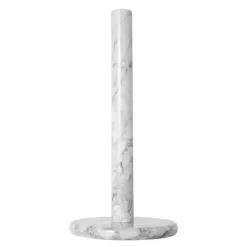 Marmor tørkerullholder 32 cm natur/hvit