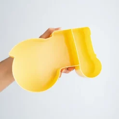 Matboks i plast traktor lys gul