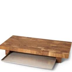 Mathias Dahlgren Edition skjærebrett i eik med rustfri brett 50x25 cm