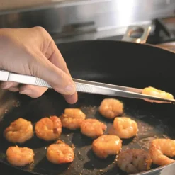 Matpinsett 30,5 cm børstet stål.