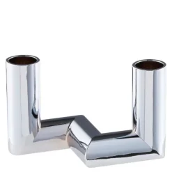 Matrix lysestake 4,5 cm sølv