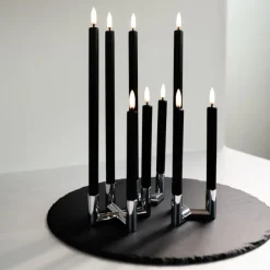 Matrix lysestake 4,5 cm sølv