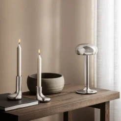 Mellow lysestake 8 cm sølv