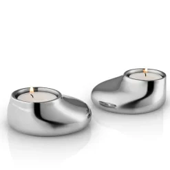 Mellow telysholder sett 2 deler sølv