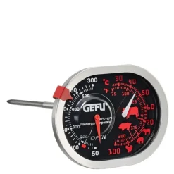 Messimo steke- & ovnstermometer 3-i-1 stål/svart