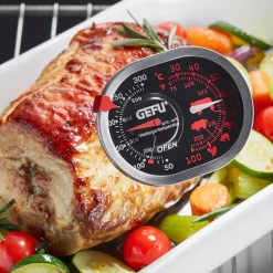 Messimo steke- & ovnstermometer 3-i-1 stål/svart