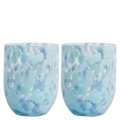 Messy glass 30 cl 2 stk blå