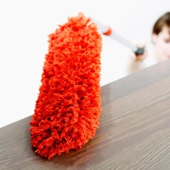 Mikrofiber støvkost m/teleskophåndtak svart