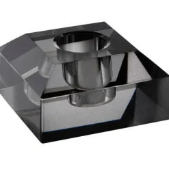 Milano lysestake kvadrat lav 4x6 cm smoke