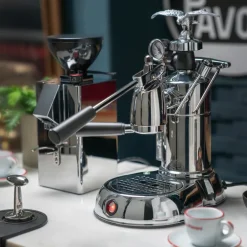 Milano manuell kaffemaskin i rustfritt stål