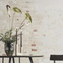 Minerva lysestake 20 cm beige