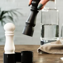 Mini kvernsett 12 cm svart/hvit