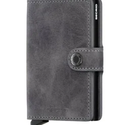 Miniwallet lommebok m/kortholder grå/svart
