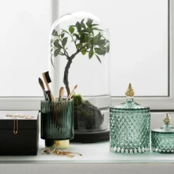 Miya krukke 17,5 cm grønn/lys gull