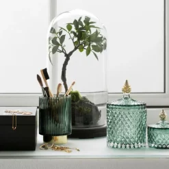 Miya krukke 10,5 cm grønn/lys gull