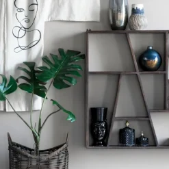 Miya krukke 10,5 cm mørk blå / lys gull