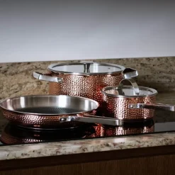 Mjölner 2 grytesett 3 deler kobber