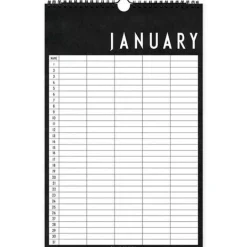 Månedsplanlegger svart