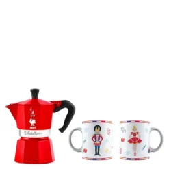 Moka Express CC 2024 espressokanne 6 kopper + 2 kopper 25 cl rød