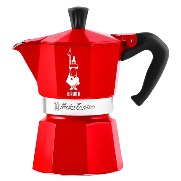 Moka Express CC 2024 espressokanne 6 kopper rød