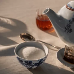 Mon Amie liten skål 10 cm blå/hvit