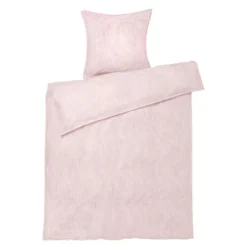 Monochrome Lines sengetøy 140x200 cm rosa/hvit