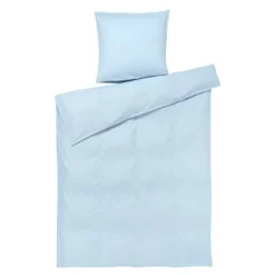 Monochrome sengetøy 140x200 cm lys blå