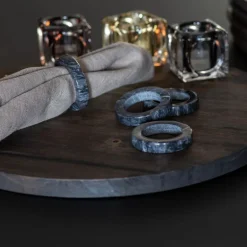 Mood serviettring 4 stk grå