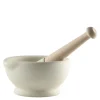 Morter og pistill 13 cm hvit