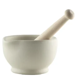Morter og pistill 11 cm hvit