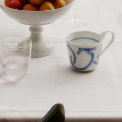 Motif høyhankskopp 33 cl blå/hvit