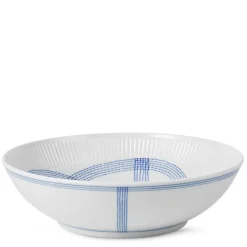 Motif lav skål, 21,5 cm blå/hvit