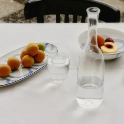 Motif ovalt fat 37 cm blå/hvit