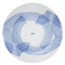 Motif tallerken 22 cm blå/hvit