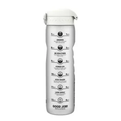 Motiverende drikkeflaske 1L hvit