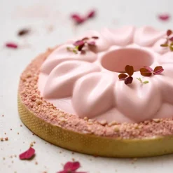 Mousseform blomst 20x3,8 cm latte silikon