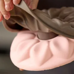 Mousseform blomst 20x3,8 cm latte silikon