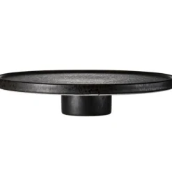 Mörke kakefat m/fot 30 cm svart