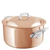 M'6s gryte med lokk 3,4L kobber/stål