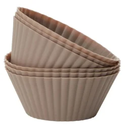 Muffinsfom i silikon 12 stk brun