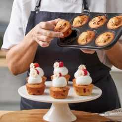 Muffinsform 6 stk 27x18,5x3 cm stål