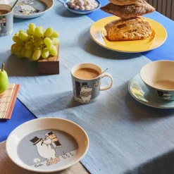 Mummi asjett 19 cm Mummipappa grå