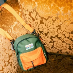 Mummi crossbody veske eventyr grønn/oransje