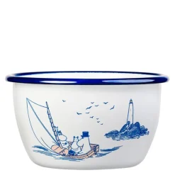 Mummi emalje skål 60 cl sjømenn hvit