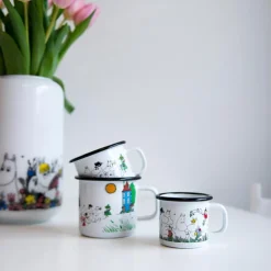 Mummi emaljekopp 25 cl Mummidalen hvit