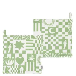 Mummi Fest gryteklut 23x23 cm 2 stk grønn